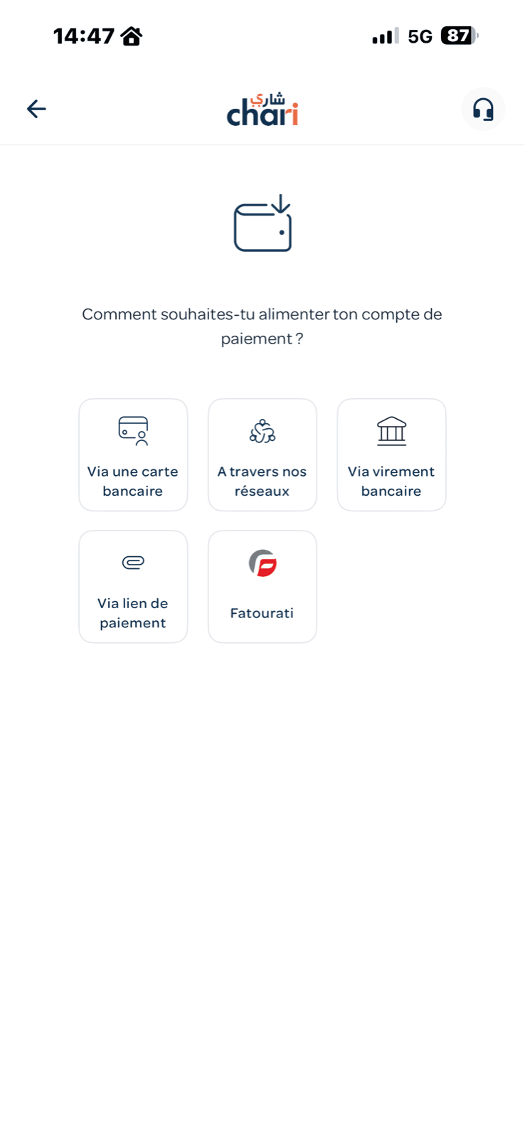 Alimenter son compte chari.ma : carte bancaire, agences, virement, lien de paiement, Fatourati